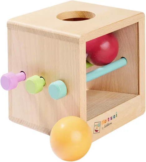 EICHHORN Montessori Lernspielzeug Box mit Kugeln Motorikspielzeug