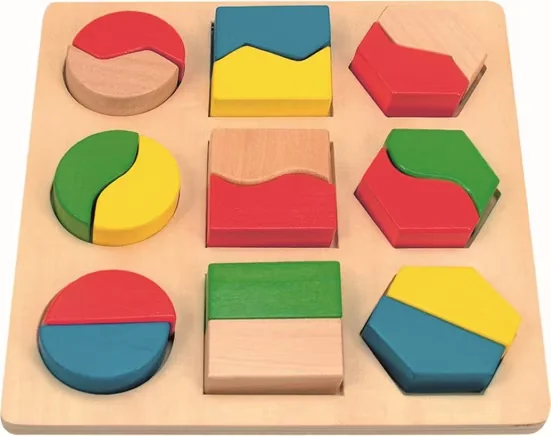 WOODYLAND 90005 Holz Legepuzzle geometrische Formen Farben